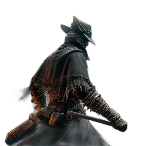 sword, weapon, staff, hat, concept art, fantasy art, 3d render, photorealistic transparent PNG cut-out