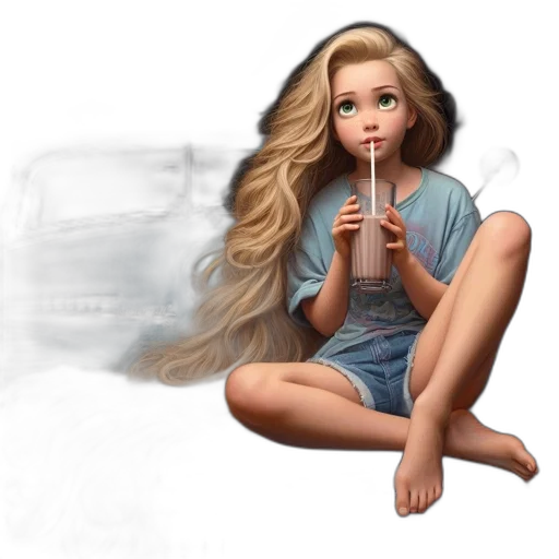 dress, hair, concept art, photorealistic, fantasy art, cartoon, snow, underwater transparent PNG cut-out