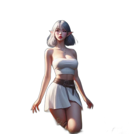 dress, concept art, fantasy art, 3d render, pixel art, pastel, monochrome, earth tones transparent PNG cut-out