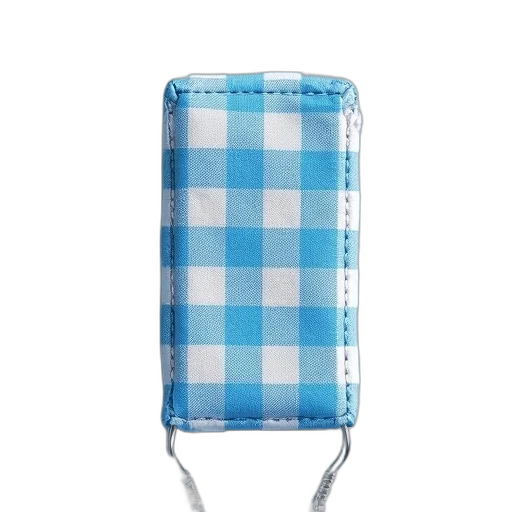 bottle, blue, white, gingham, cloth, plaid, ipod, case transparent PNG cut-out