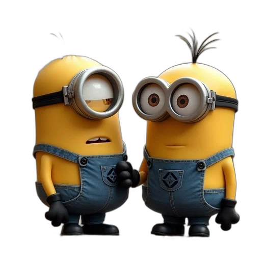3d render, concept art, cartoon, minion, character, shown, another transparent PNG cut-out