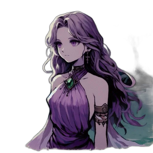 dress, jewelry, staff, crown, fantasy art, concept art, pixel art, anime transparent PNG cut-out