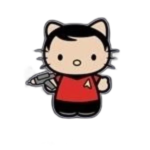 staff, cartoon, pixel art, comic book art, red, cute, cartoon-style, hello transparent PNG cut-out