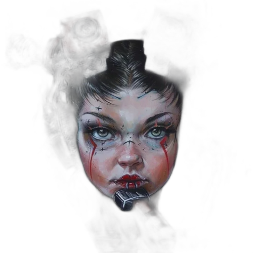 mask, face, crown, creature, fantasy art, concept art, photorealistic, cyberpunk transparent PNG cut-out