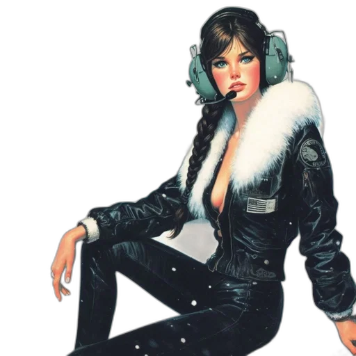 jacket, concept art, cyberpunk, photorealistic, pixel art, woman, donning, black transparent PNG cut-out