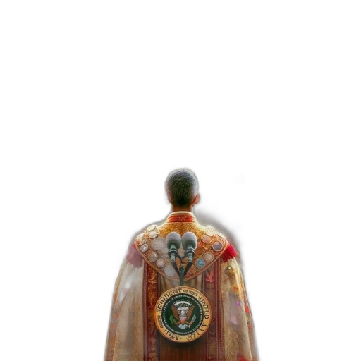 jacket, crown, dress, staff, oil painting, concept art, photorealistic, 3d render transparent PNG cut-out