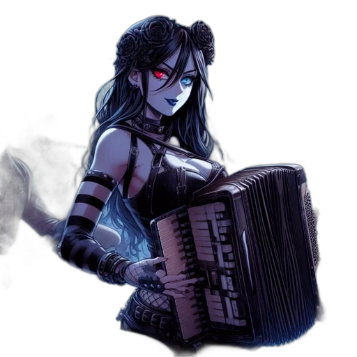 fantasy art, concept art, cyberpunk, comic book art, blue, dark, mystical, gothic-themed transparent PNG cut-out
