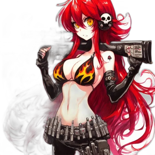 weapon, staff, pixel art, fantasy art, anime, concept art, fire, red transparent PNG cut-out