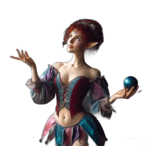 dress, jewelry, staff, crown, concept art, fantasy art, 3d render, photorealistic transparent PNG cut-out