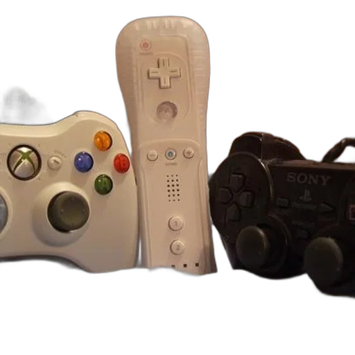 3d render, earth tones, collection, gaming, controllers, including, xbox, wii transparent PNG cut-out