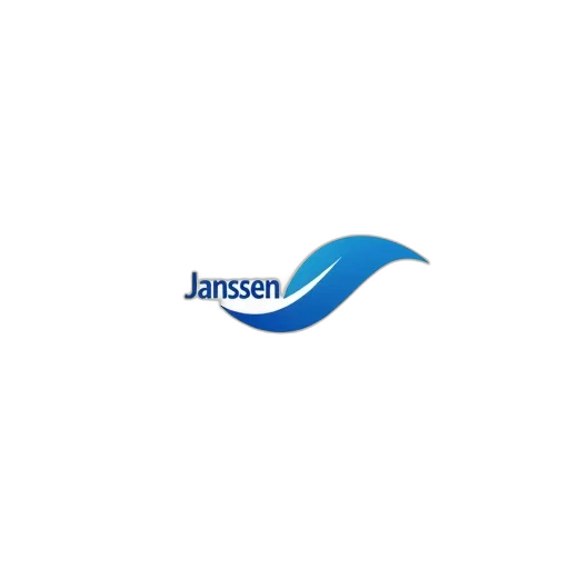 jacket, stylized, blue, white, logo, pharmaceutical, company, janssen transparent PNG cut-out