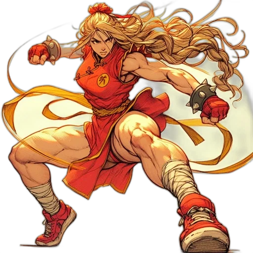 comic book art, concept art, anime, pixel art, red, animated, woman, long transparent PNG cut-out