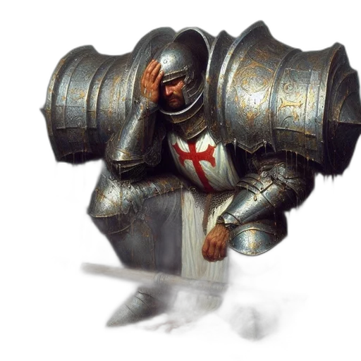 sword, weapon, robot, crown, concept art, fantasy art, 3d render, photorealistic transparent PNG cut-out