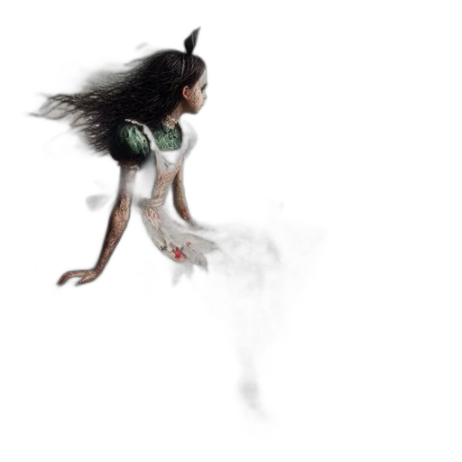 hair, creature, dragon, dress, concept art, fantasy art, 3d render, comic book art transparent PNG cut-out