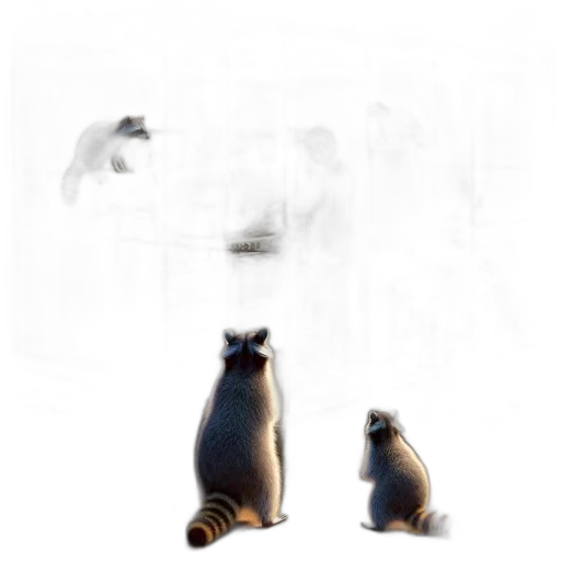 animal, concept art, 3d render, photorealistic, fantasy art, fog, snow, forest transparent PNG cut-out