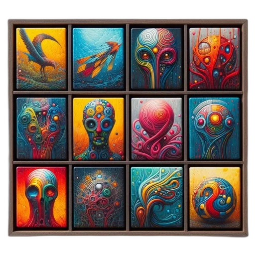 mask, concept art, fantasy art, comic book art, outer space, underwater, colorful, blue transparent PNG cut-out