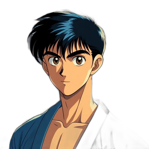 face, jacket, anime, cartoon, concept art, comic book art, blue, tranquil transparent PNG cut-out