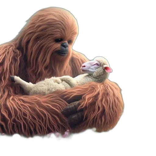animal, concept art, photorealistic, unusual, hybrid, creature, part, gorilla transparent PNG cut-out