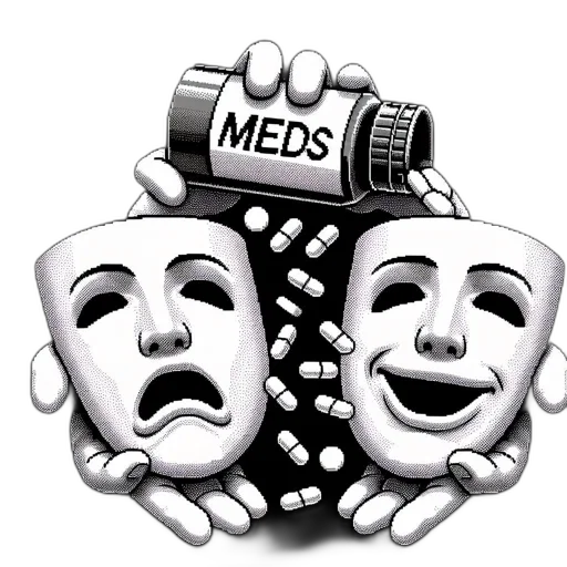mask, cartoon, concept art, image, contrasts, two, theatrical, masks transparent PNG cut-out