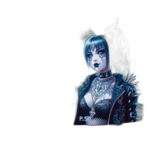 mask, creature, robot, jacket, concept art, fantasy art, comic book art, cyberpunk transparent PNG cut-out