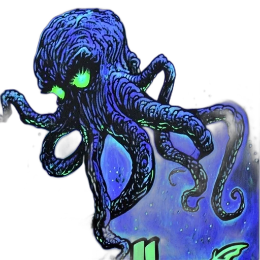 creature, staff, animal, concept art, pixel art, comic book art, fantasy art, underwater transparent PNG cut-out