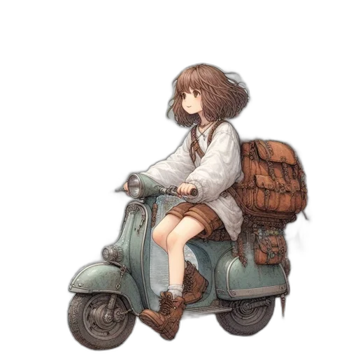 jacket, car, robot, dress, concept art, watercolor, anime, pixel art transparent PNG cut-out