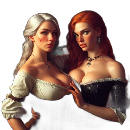 dress, jewelry, fantasy art, concept art, photorealistic, oil painting, fire, sunset transparent PNG cut-out