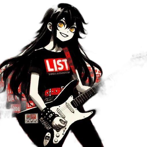 cartoon, anime, comic book art, concept art, animated, young, girl, long transparent PNG cut-out