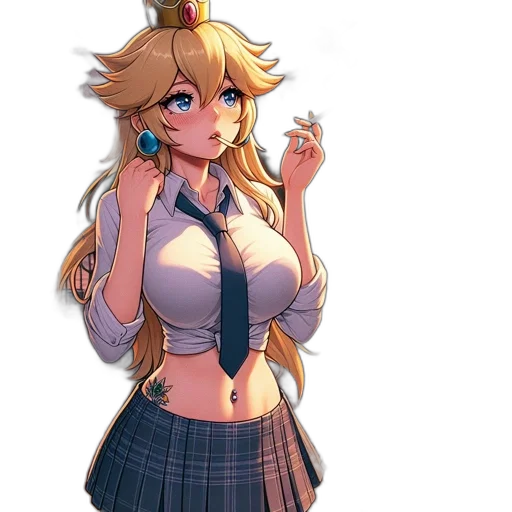 dress, staff, weapon, jacket, anime, pixel art, concept art, cartoon transparent PNG cut-out
