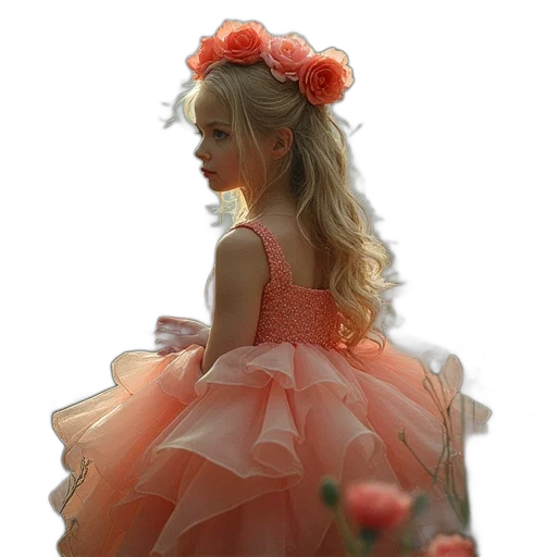 dress, flower, crown, jewelry transparent PNG cut-out