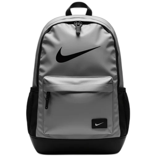 jacket, grey, black, nike, backpack, zippered, front, pocket transparent PNG cut-out