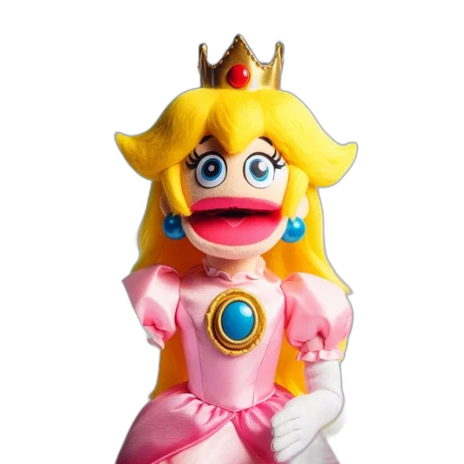 crown, dress, creature, staff, 3d render, concept art, vaporwave, animated-style transparent PNG cut-out