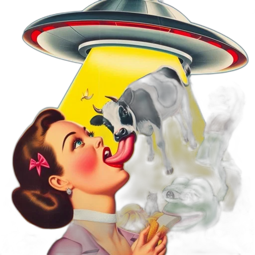 hat, robot, concept art, outer space, fire, woman, pink, bow transparent PNG cut-out