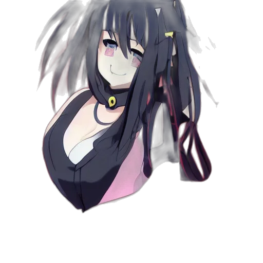 hair, creature, mask, staff transparent PNG cut-out