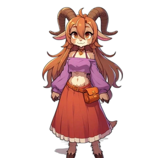 staff, dress, creature, animal, anime, concept art, pixel art, fantasy art transparent PNG cut-out