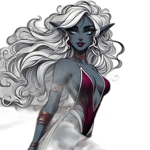 fantasy art, concept art, comic book art, pixel art, blue, dark, monochrome, colorful transparent PNG cut-out