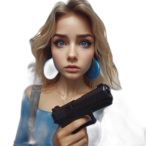 weapon, face, jacket, robot, photorealistic, concept art, pixel art, 3d render transparent PNG cut-out