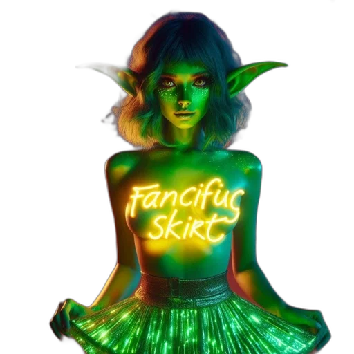 dress, mask, staff, fantasy art, concept art, 3d render, pixel art, neon lights transparent PNG cut-out
