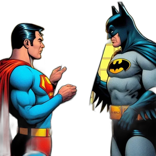 comic book art, concept art, superman, hands, letter, batman, comic, panel transparent PNG cut-out