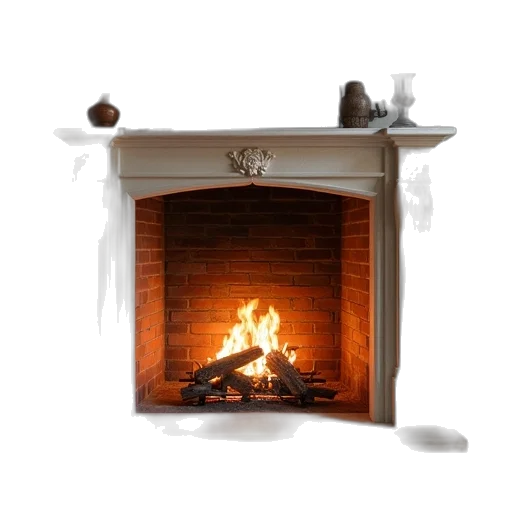 furniture, photorealistic, 3d render, fire, picture, fireplace, dimensions, measurement transparent PNG cut-out