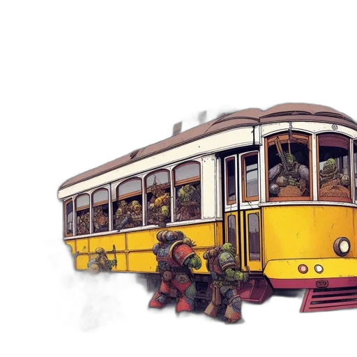 weapon, car, robot, concept art, pixel art, watercolor, photorealistic, city street transparent PNG cut-out