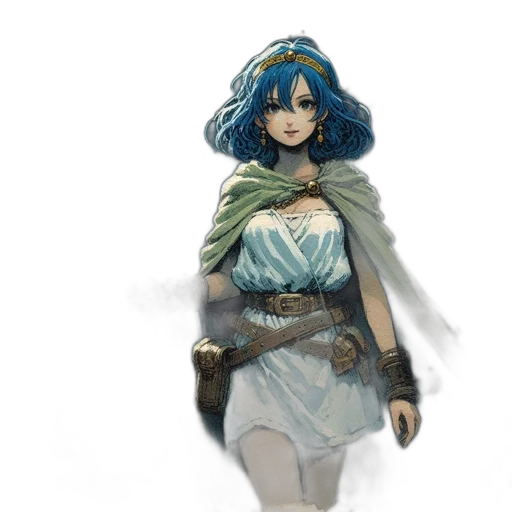 dress, sword, weapon, staff, watercolor, fantasy art, concept art, pixel art transparent PNG cut-out