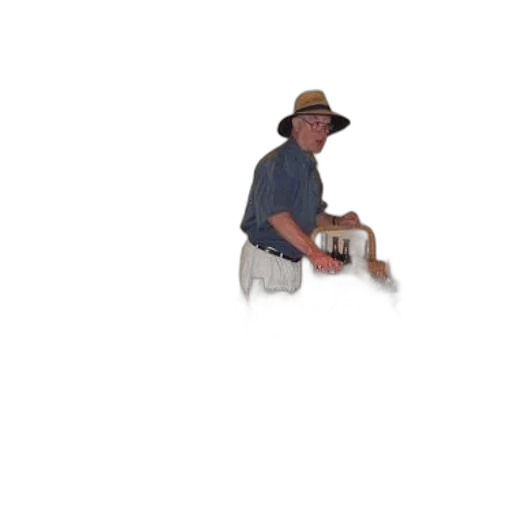 hat, staff, weapon, robot, 3d render, photorealistic, concept art, pixel art transparent PNG cut-out