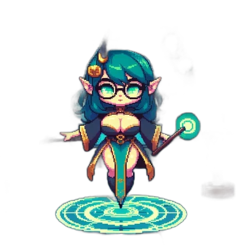 staff, creature, dragon, jewelry, concept art, pixel art, fantasy art, anime transparent PNG cut-out