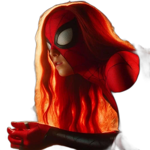 mask, hair, face, creature, concept art, comic book art, 3d render, pixel art transparent PNG cut-out