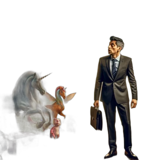 creature, staff, animal, concept art, 3d render, businessman, suit, stands transparent PNG cut-out