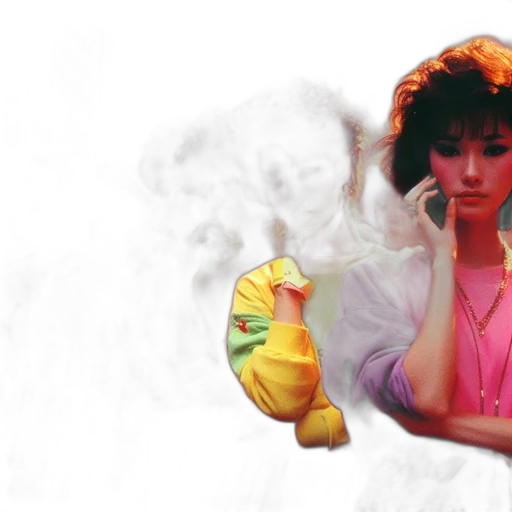 jacket, vaporwave, photorealistic, 3d render, concept art, neon lights, fire, outer space transparent PNG cut-out