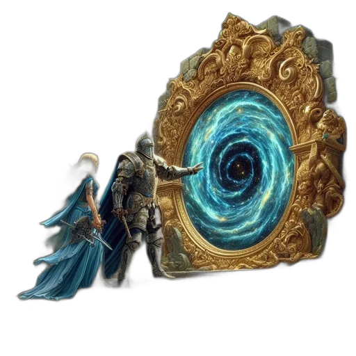 jewelry, sword, weapon, staff, concept art, fantasy art, 3d render, blue transparent PNG cut-out