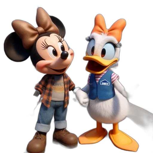 jacket, animal, 3d render, concept art, cartoon, photorealistic, minnie, mouse transparent PNG cut-out