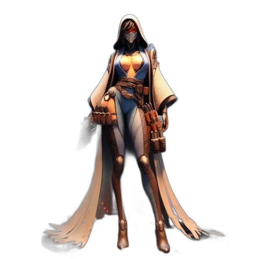staff, dress, concept art, fantasy art, comic book art, pixel art, earth tones, golden transparent PNG cut-out